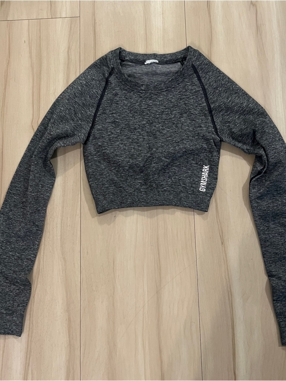 Gymshark Charcoal Heather Seamless Crop Top & Leggings - Picture 2 of 5